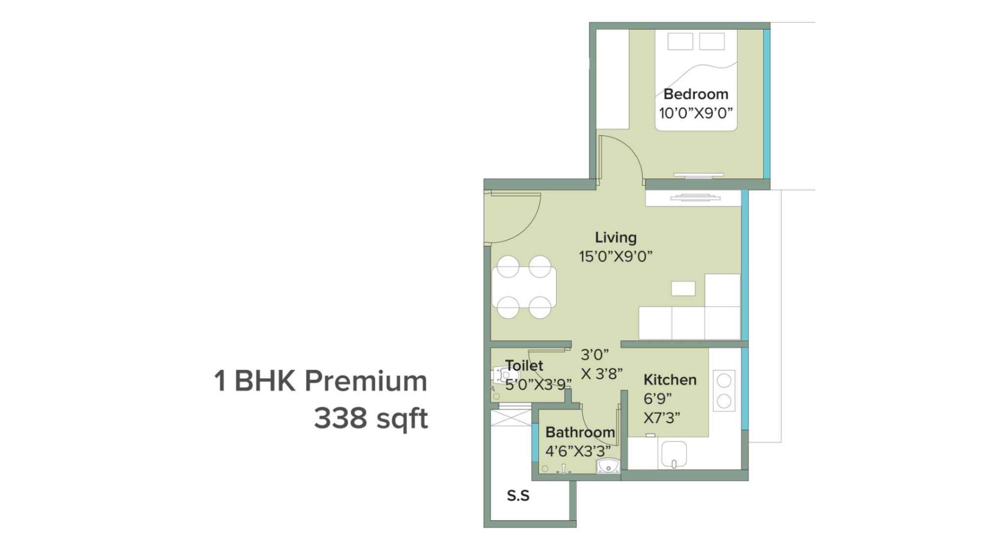 Marathon-NeoHomes-Narmada-Floor-Plan-1-BHK-Premium-338-Sqft