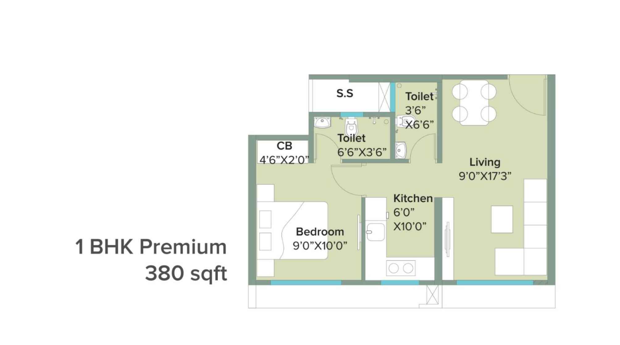 Marathon-NeoHomes-Narmada-Floor-Plan-1-BHK-Premium-380-Sqft